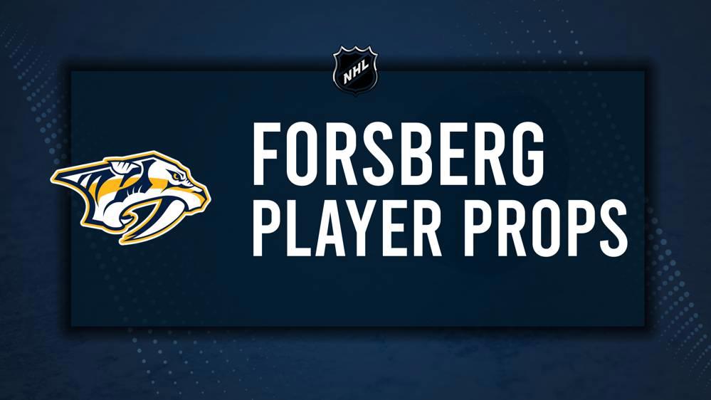 Filip Forsberg Player Prop Bets for the Predators vs. Avalanche Game - November 2